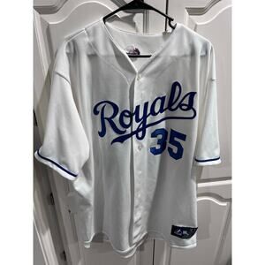 Kansas City Royals Eric Hosmer #35 Majestic MLB Jersey Men’s White Size XL
